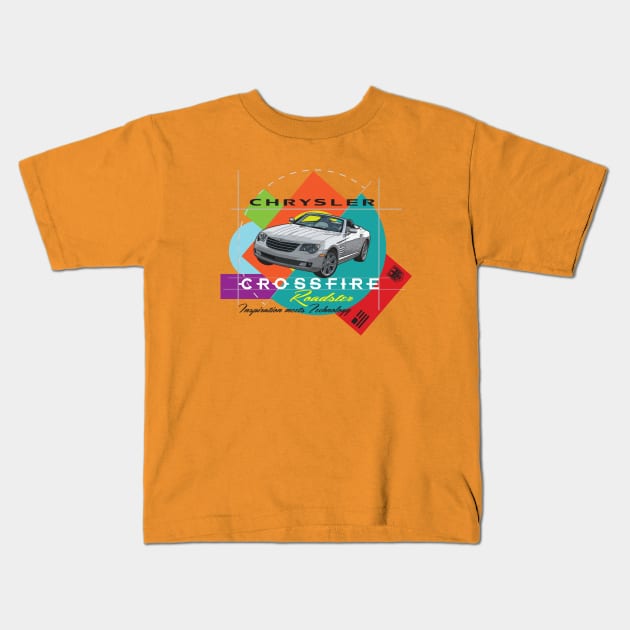 Crossfire Roadster Deco Design Kids T-Shirt by silvercloud